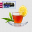 عکس دوربری استکان چای با تکه لیمو
