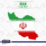 وکتور نقشه ایران به رنگ پرچم